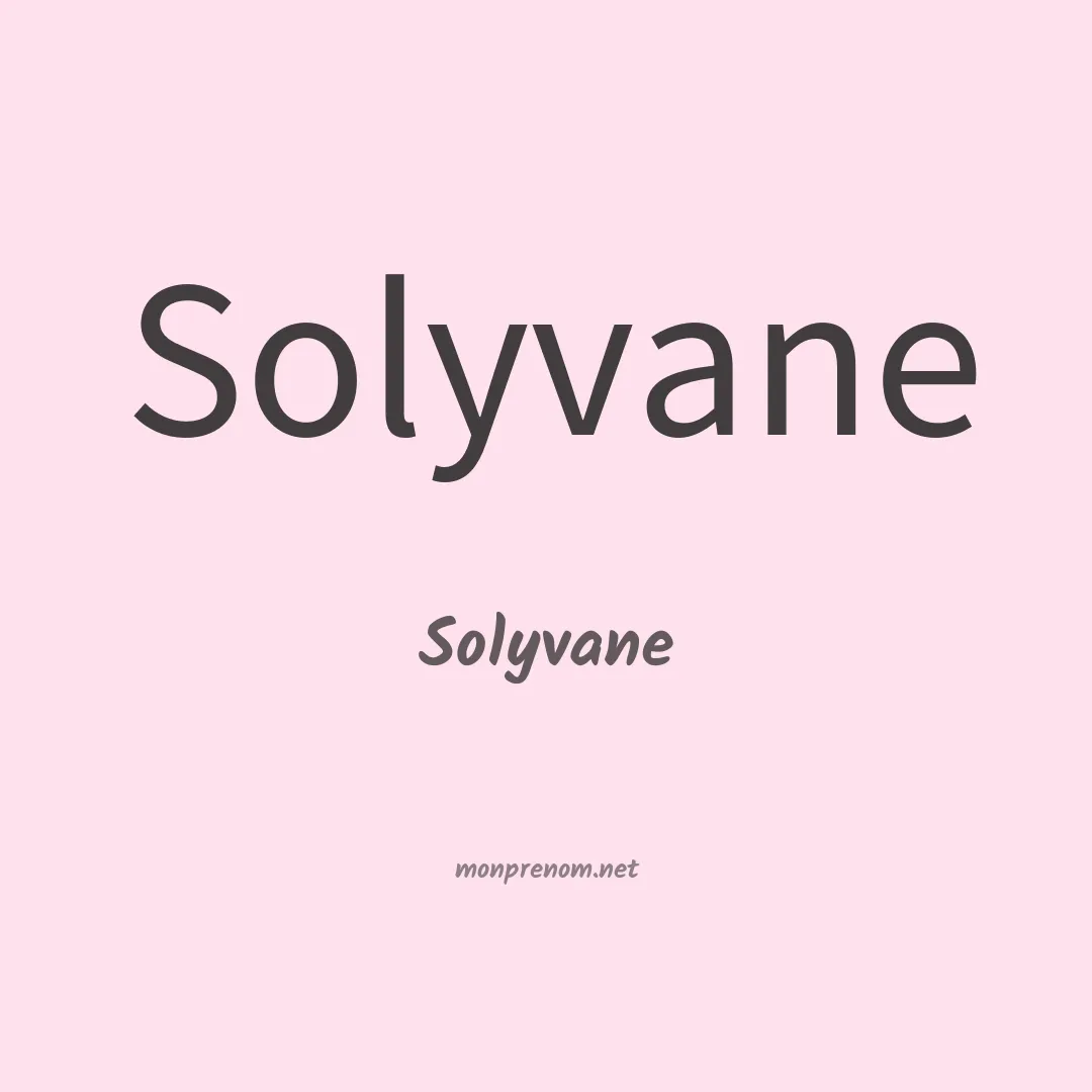 Solyvane en chinois