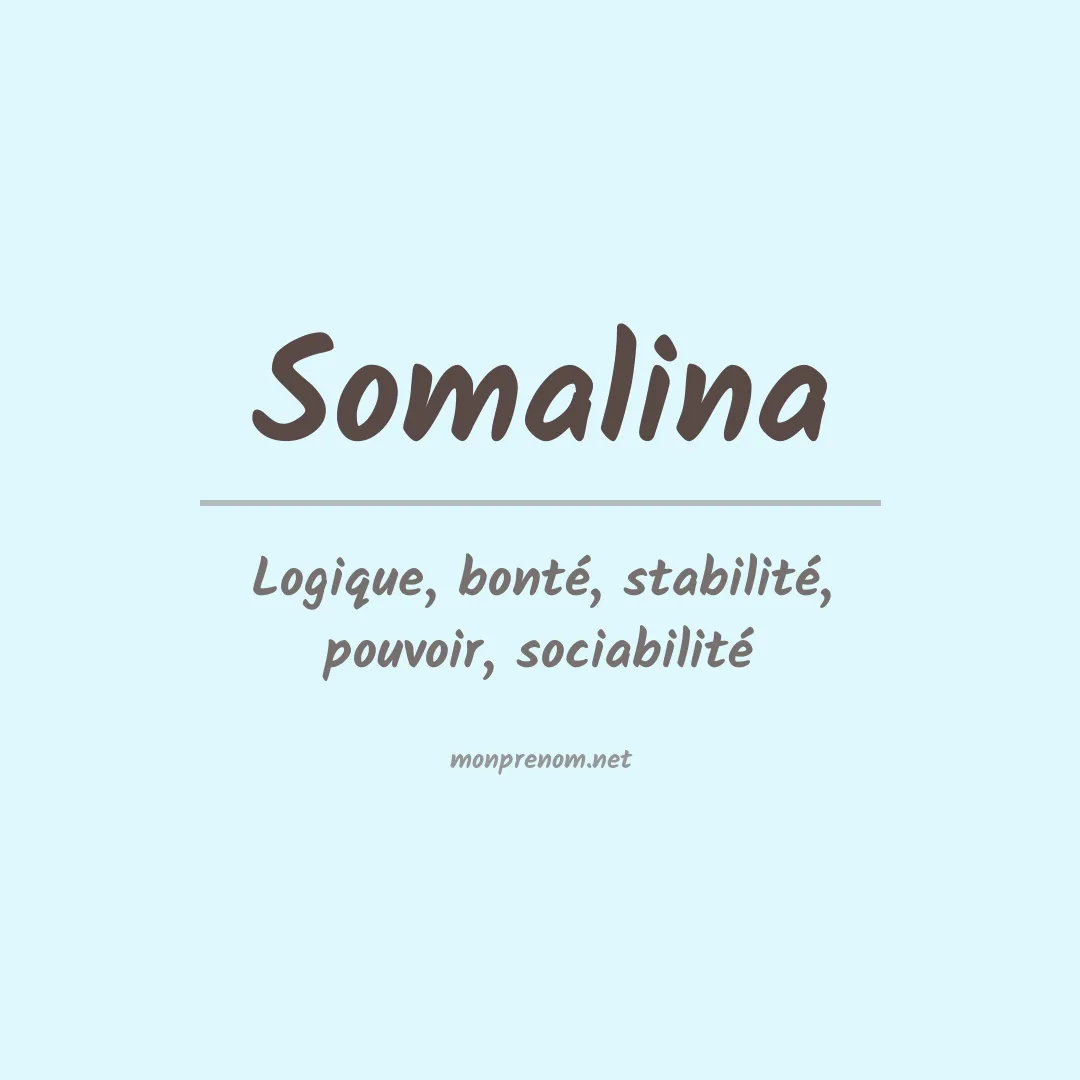 Signification du prénom Somalina