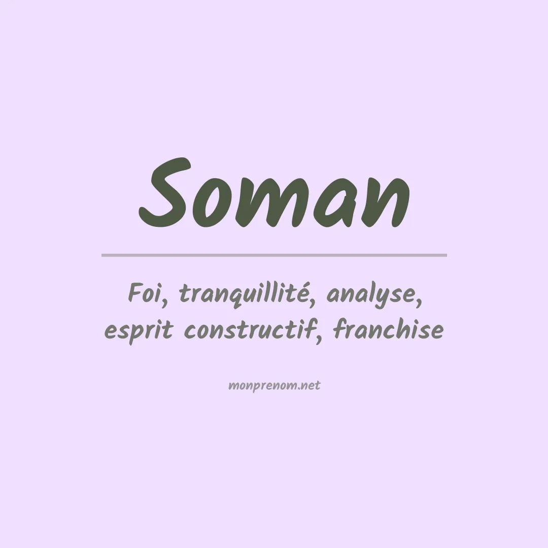Signification du prénom Soman
