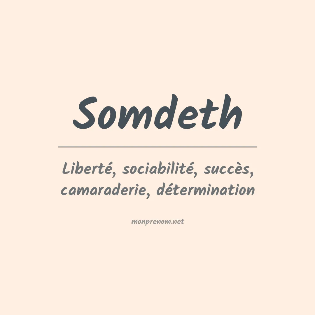 Signification du prénom Somdeth