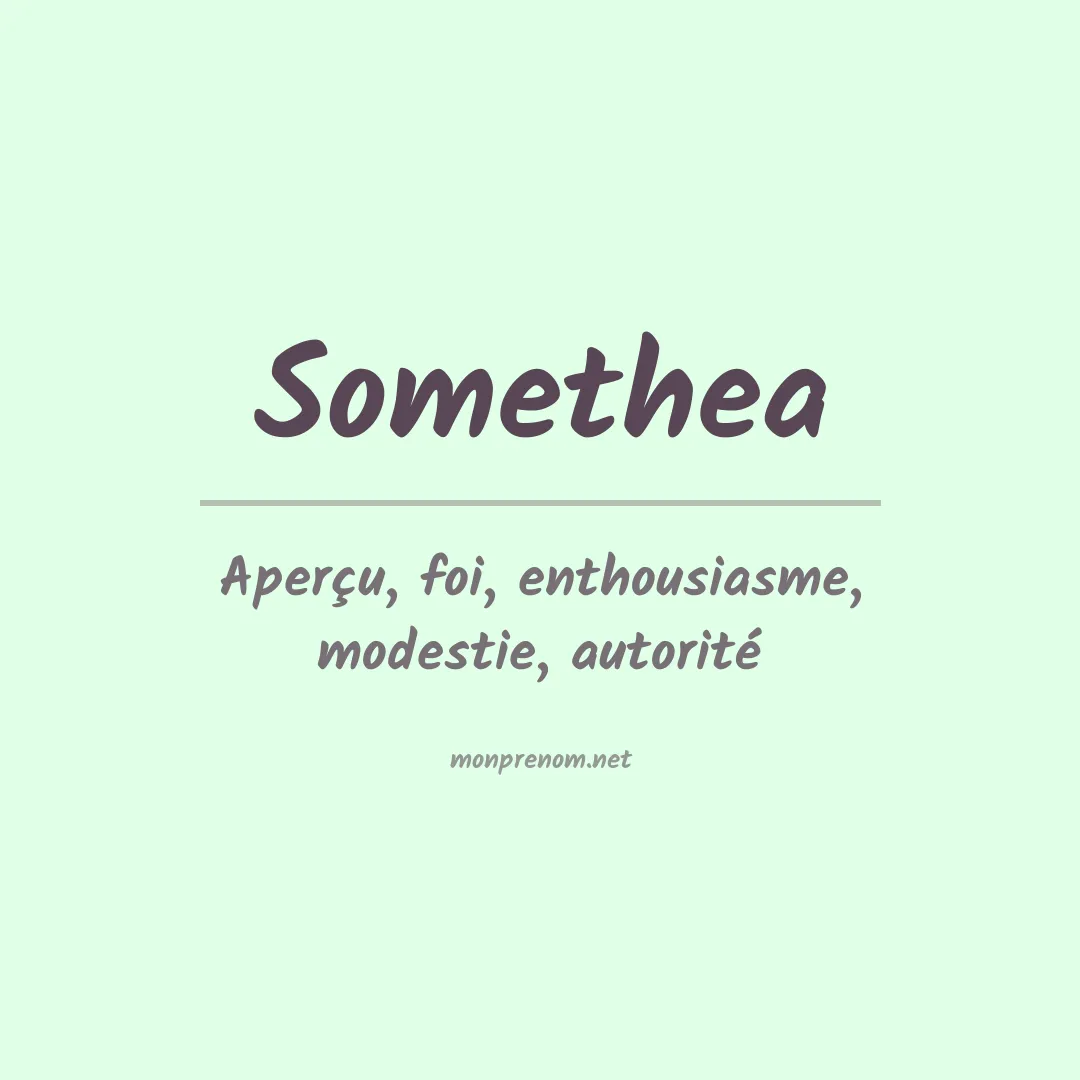 Signification du prénom Somethea