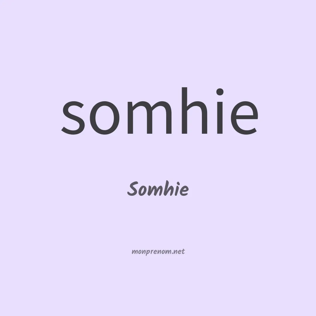 Somhie en chinois