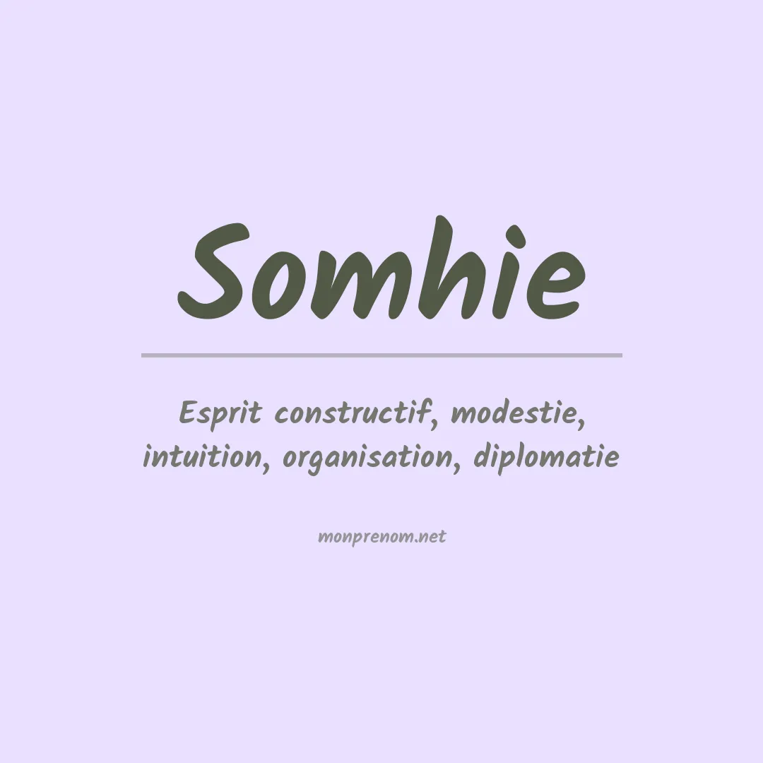 Signification du prénom Somhie