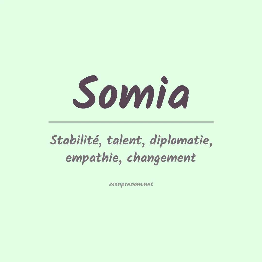 Prénom Somia
