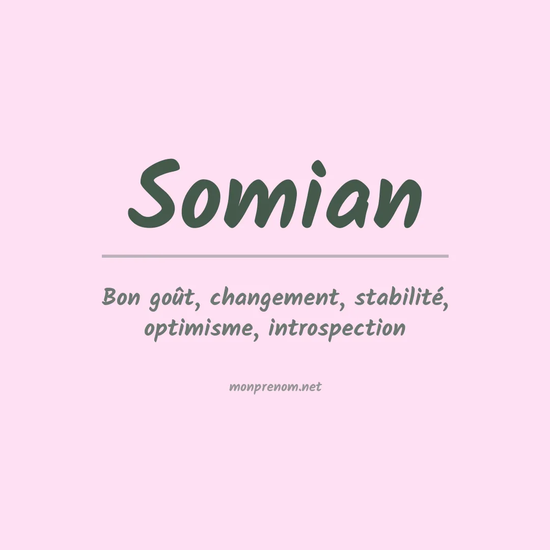 Signification du prénom Somian