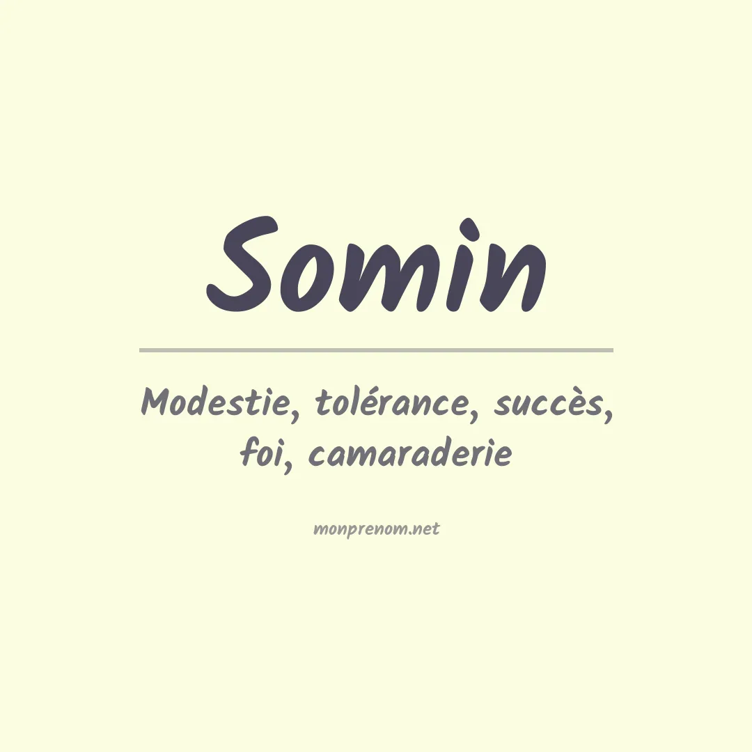 Signification du prénom Somin