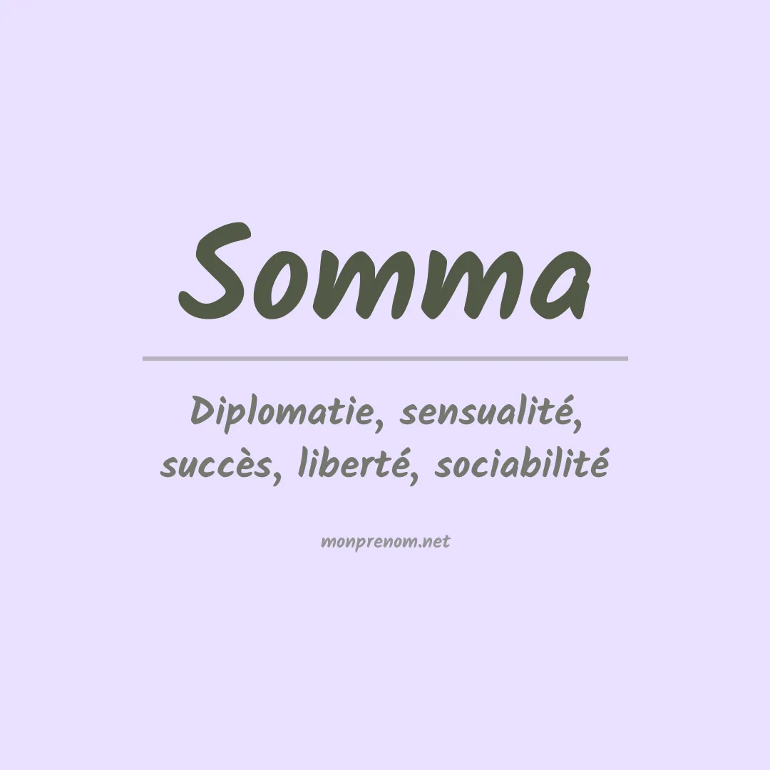 Prénom Somma