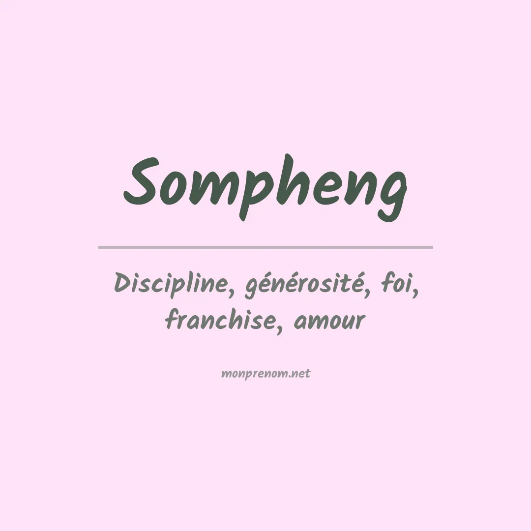 Signification du prénom Sompheng