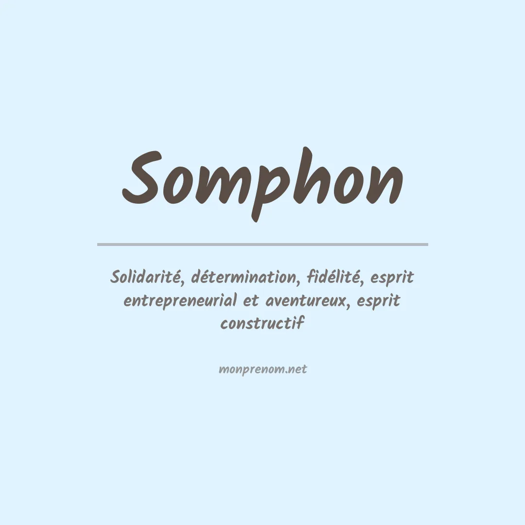 Signification du prénom Somphon