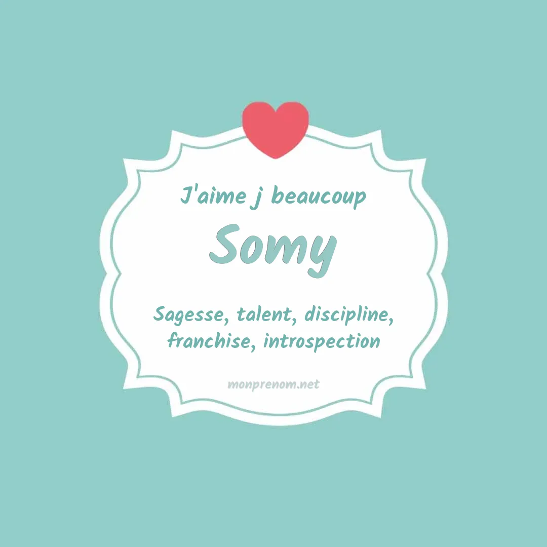 J'aime beaucoup Somy