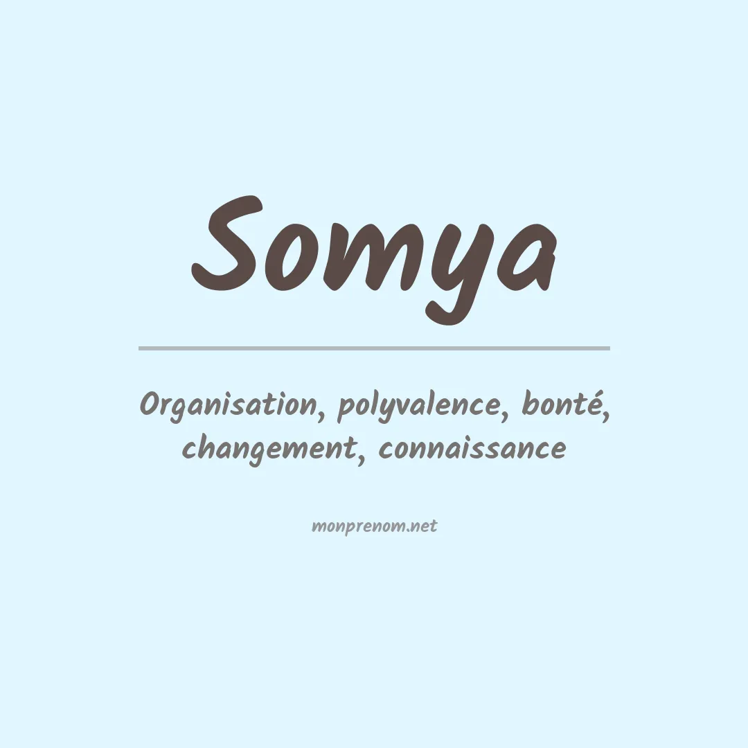 Signification du prénom Somya