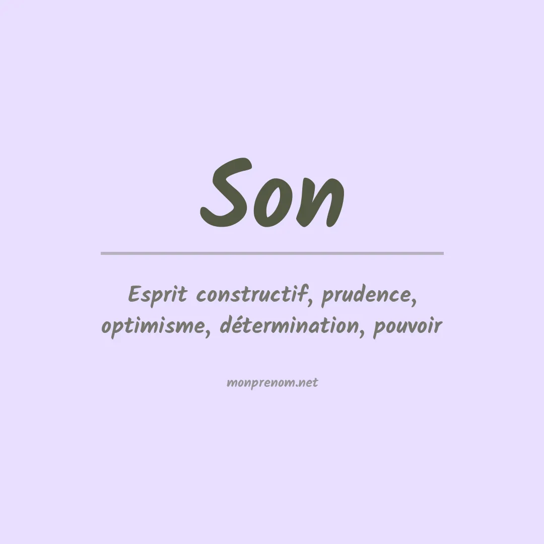 Prénom Son