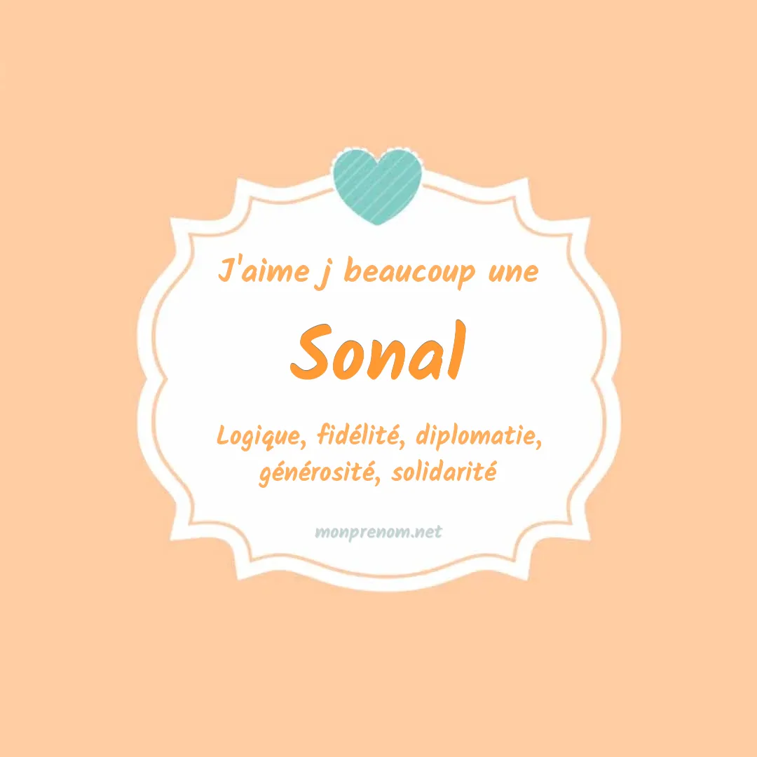 J'aime beaucoup Sonal