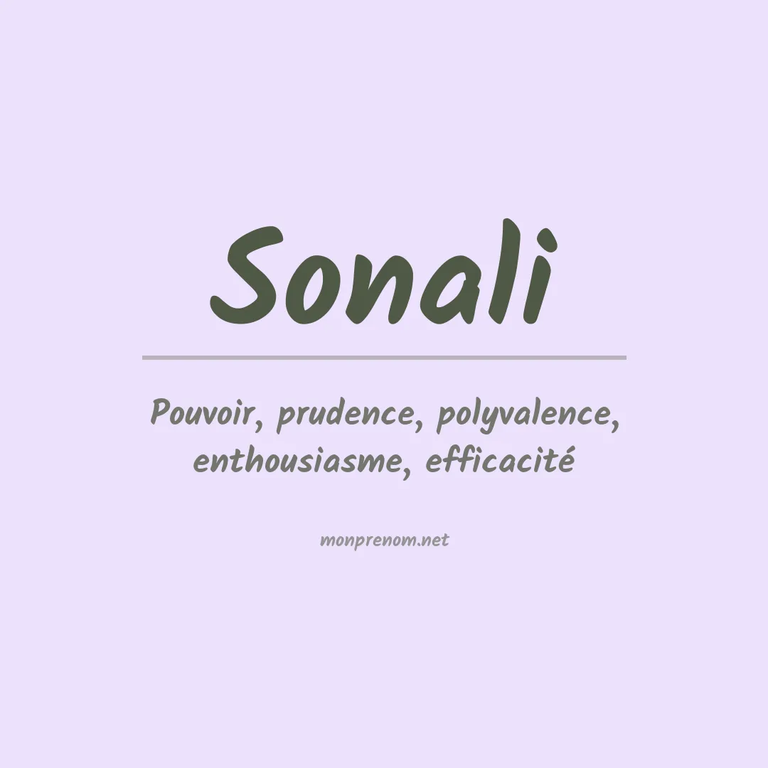 Signification du prénom Sonali