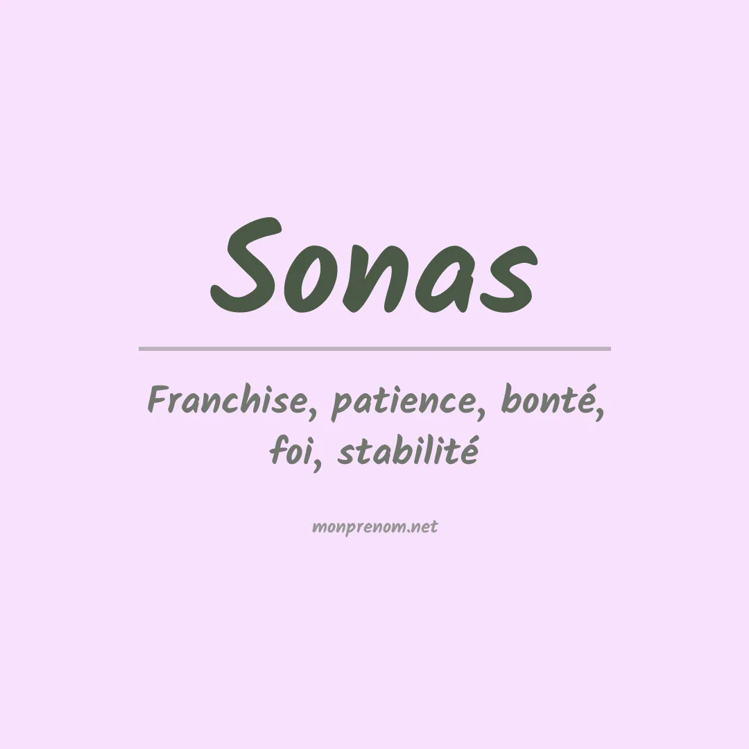 Signification du prénom Sonas