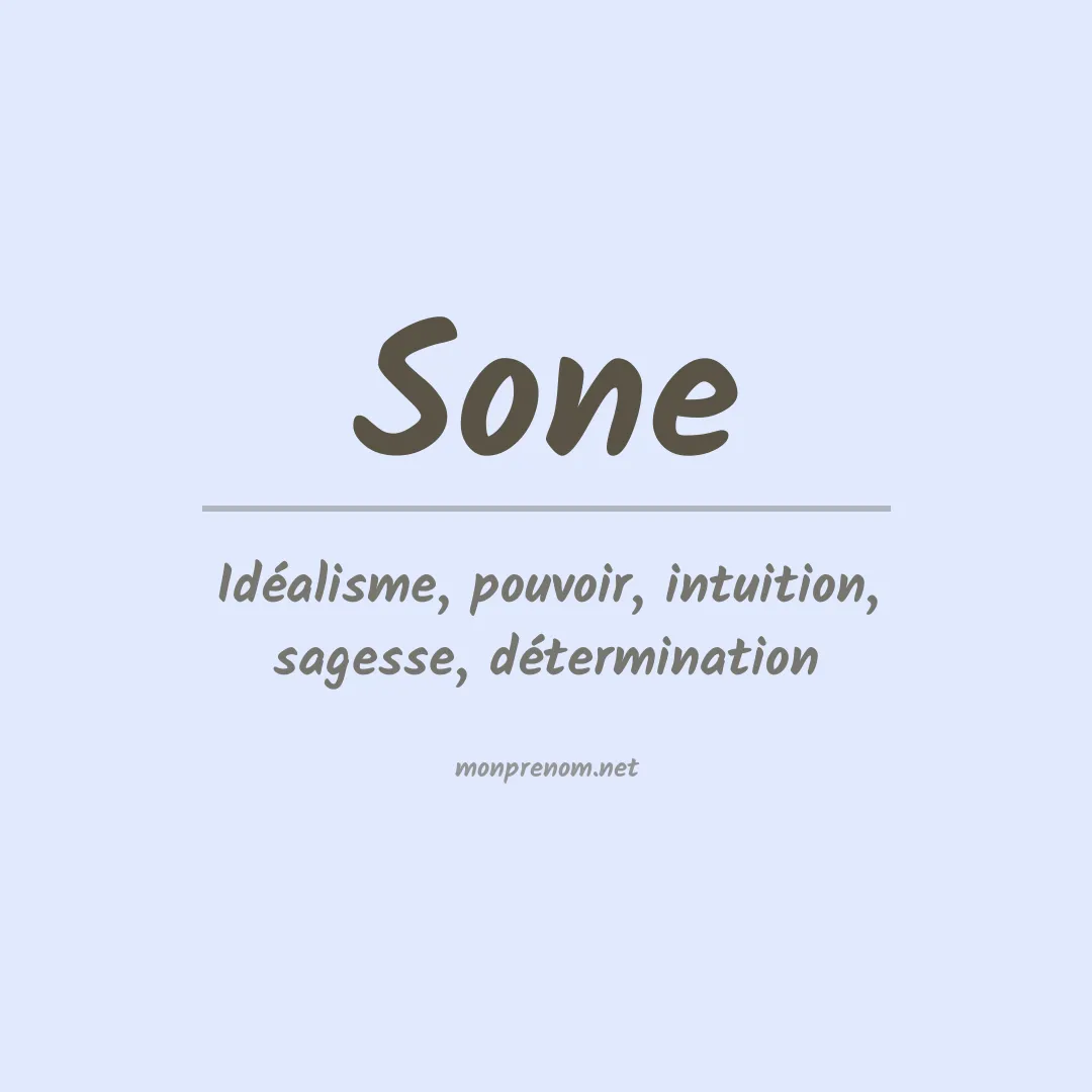 Prénom Sone