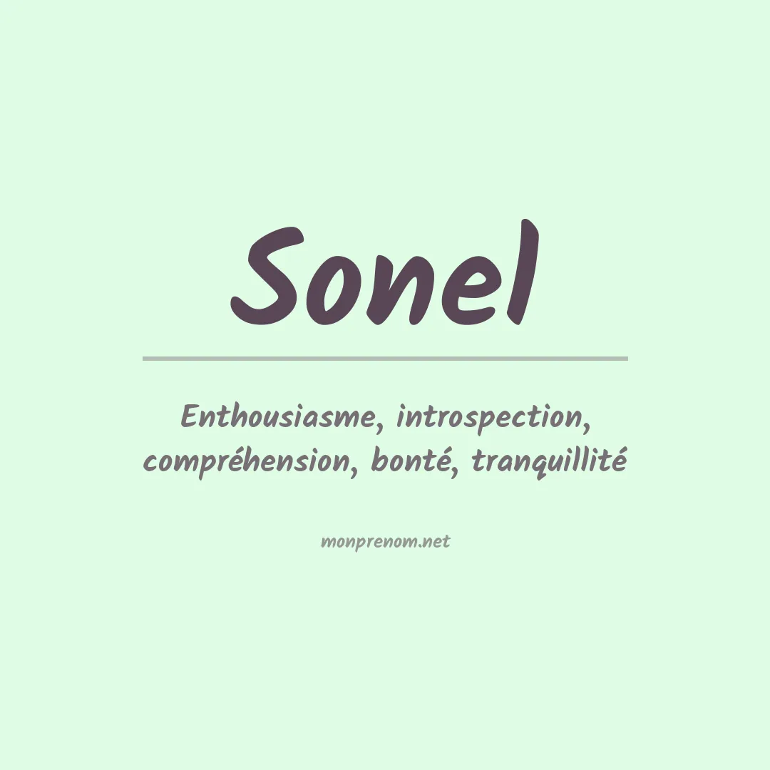Prénom Sonel