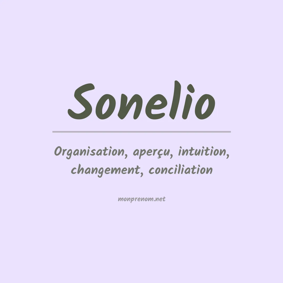 Signification du prénom Sonelio