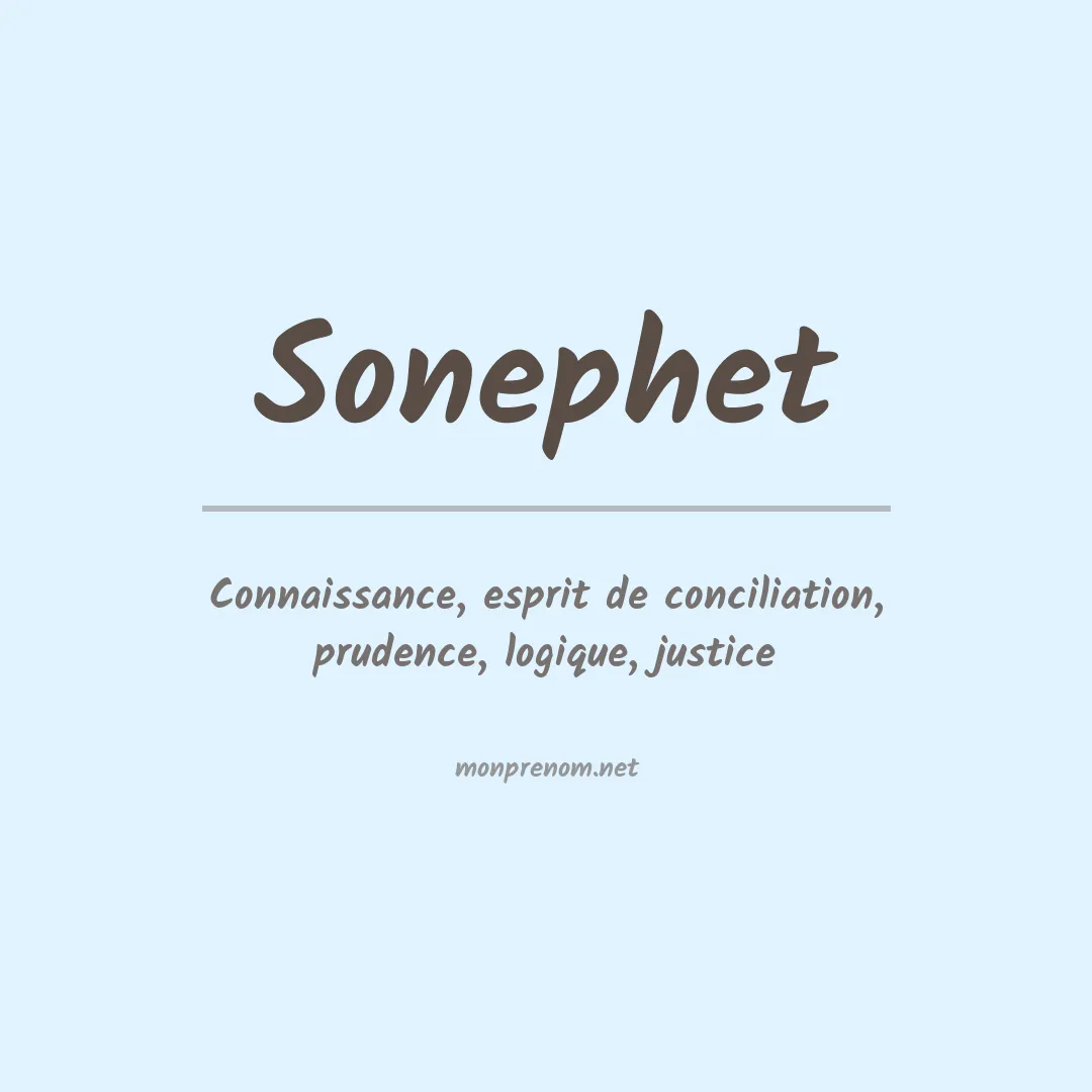 Signification du prénom Sonephet