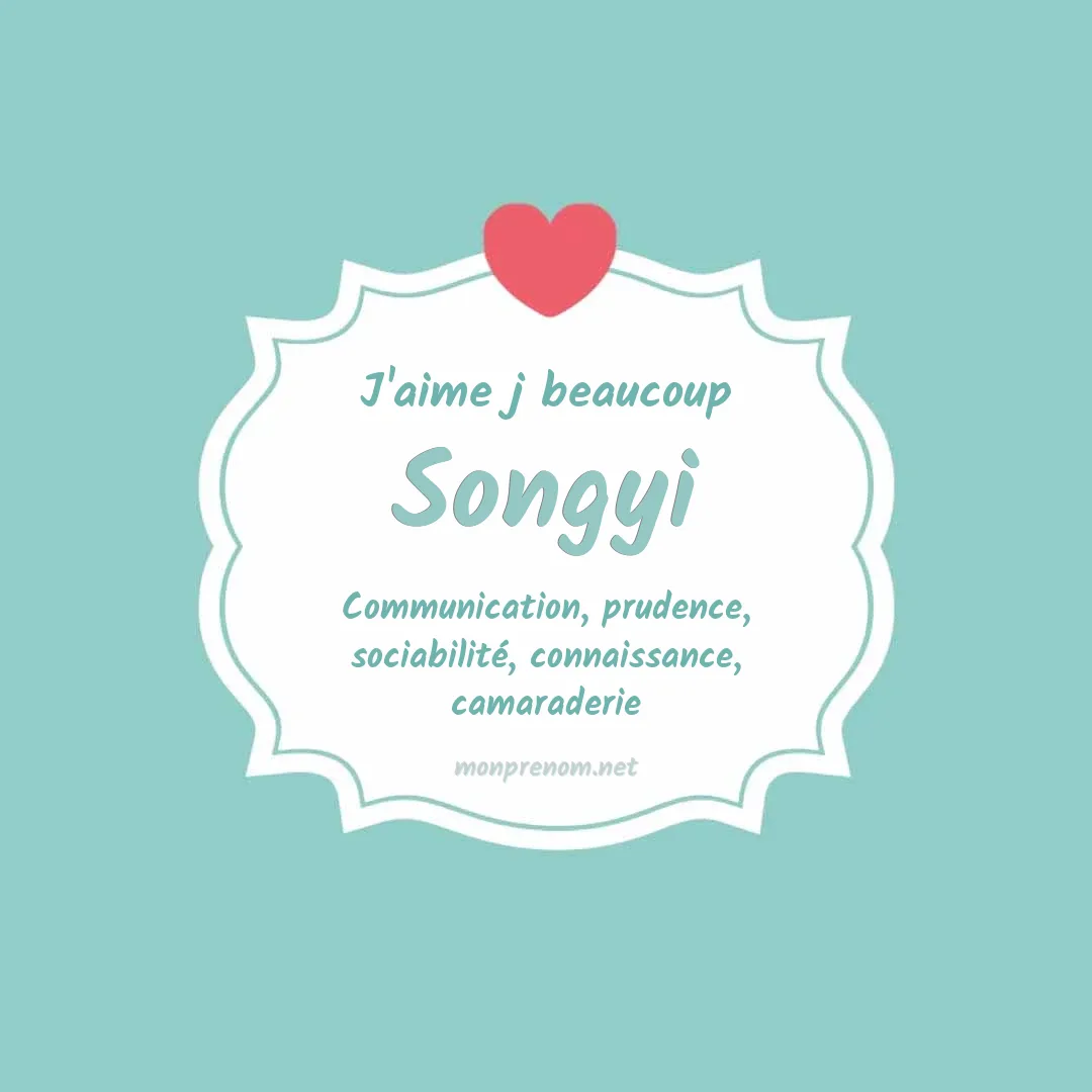 J'aime beaucoup Songyi