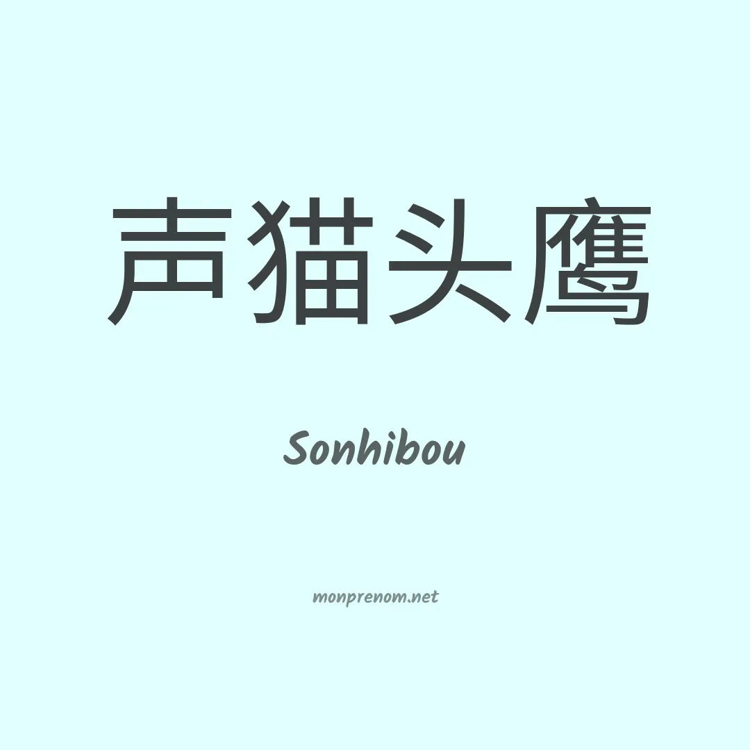 Sonhibou en chinois
