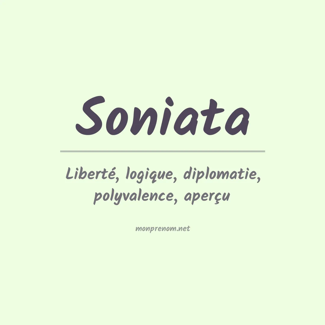 Signification du prénom Soniata