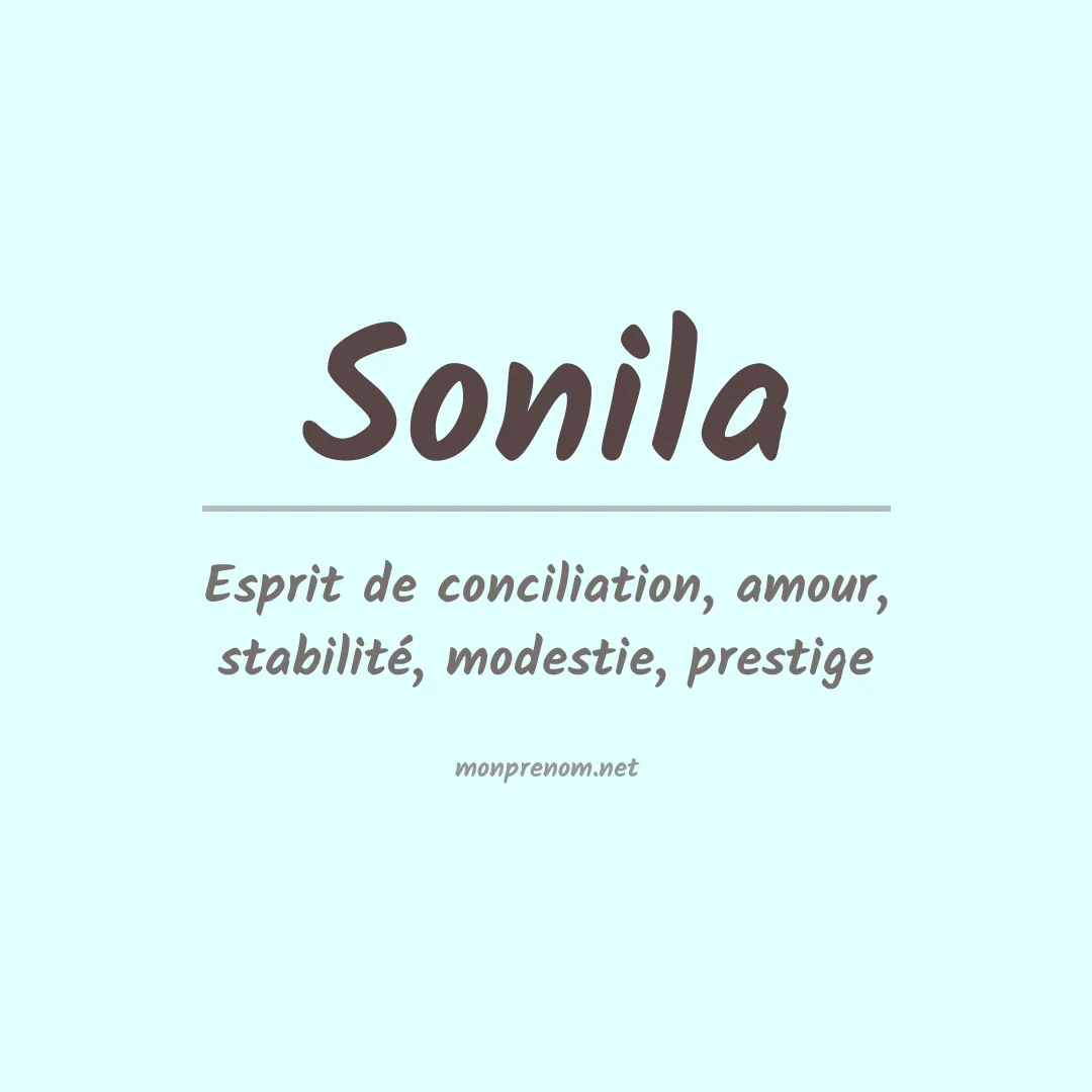 Signification du prénom Sonila