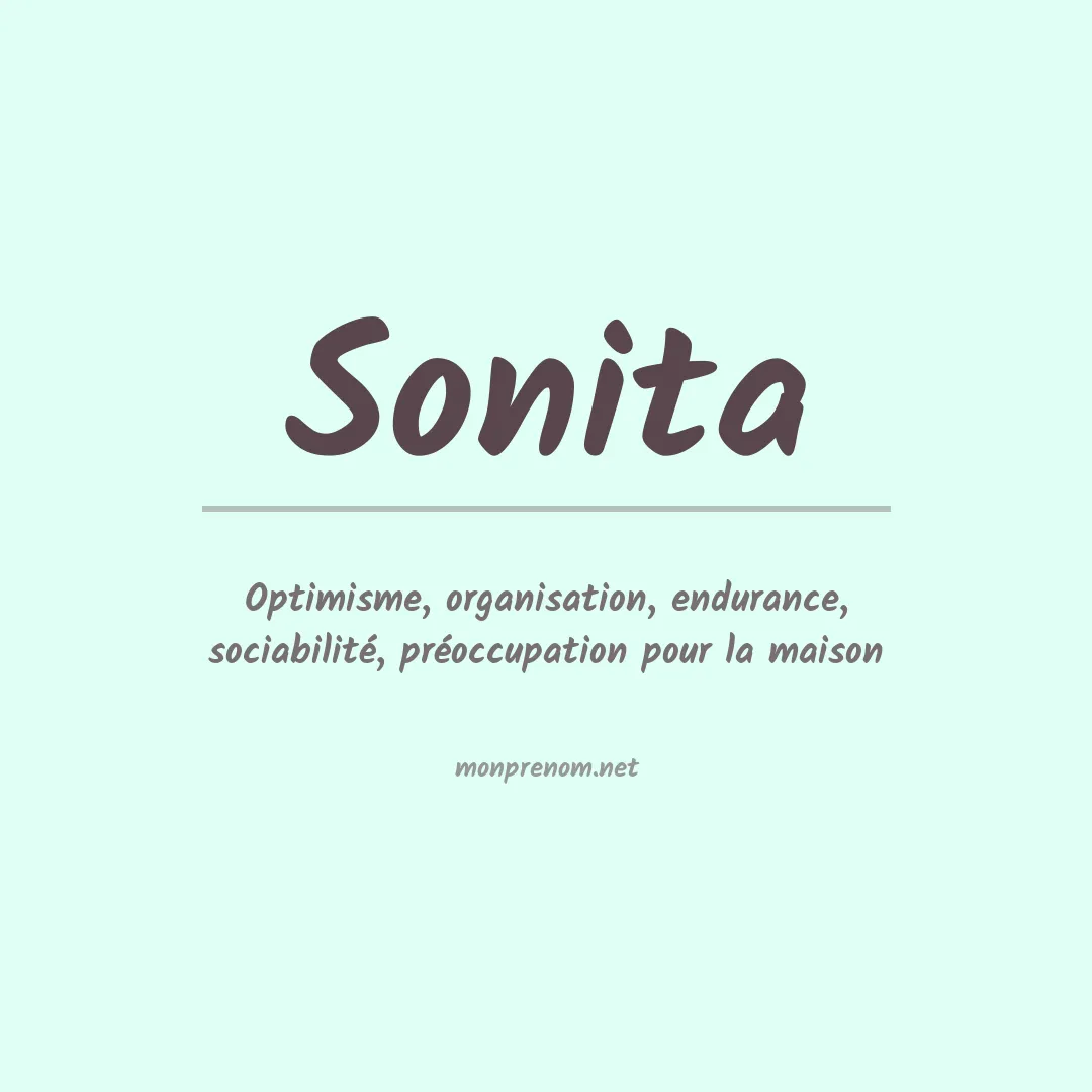 Signification du prénom Sonita
