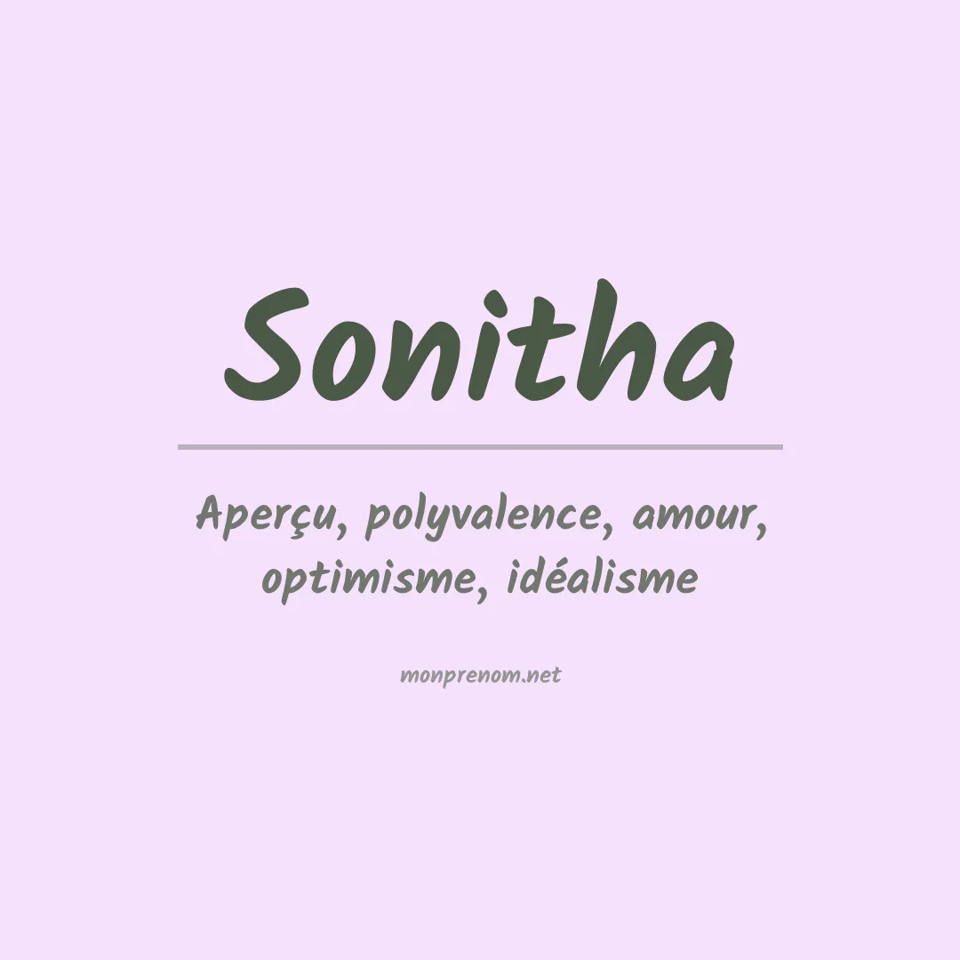 Signification du prénom Sonitha