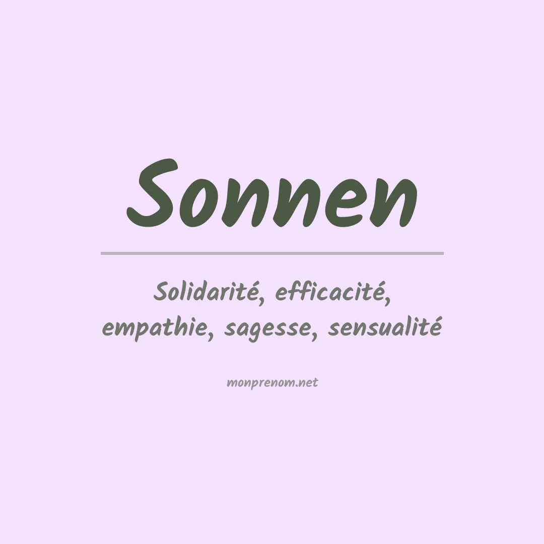 Prénom Sonnen