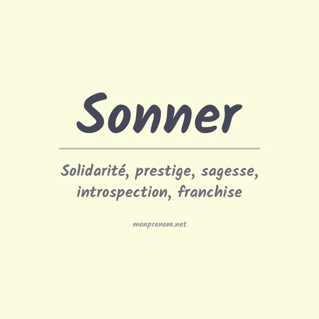 Prénom Sonner
