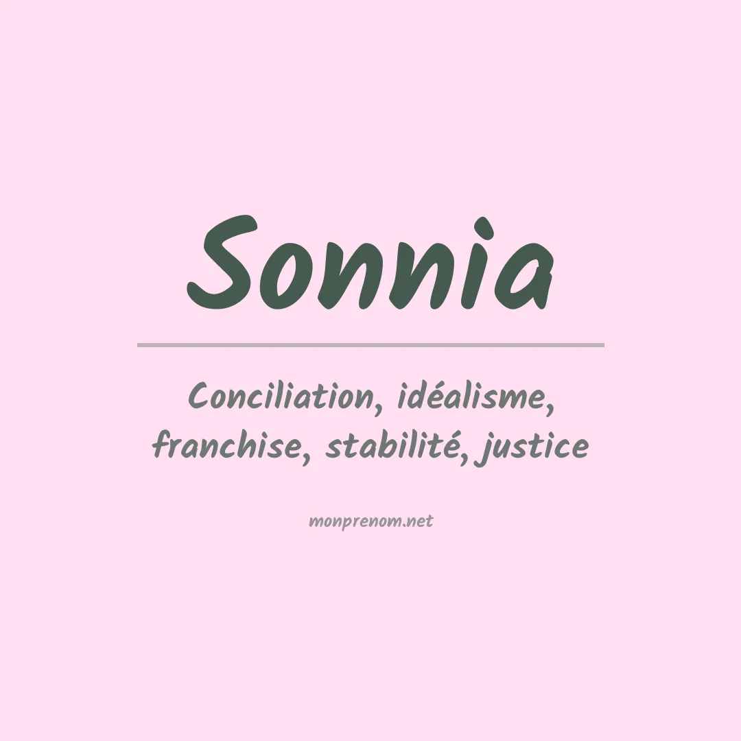 Prénom Sonnia