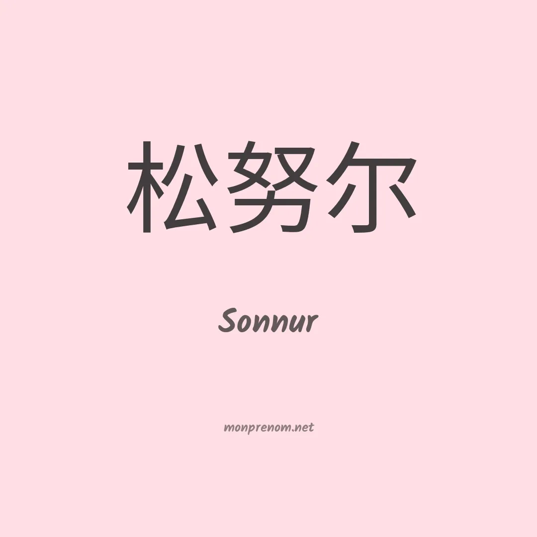 Sonnur en chinois