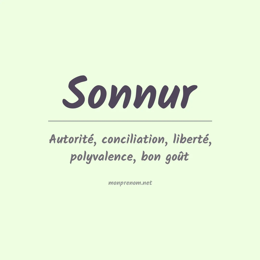 Signification du prénom Sonnur