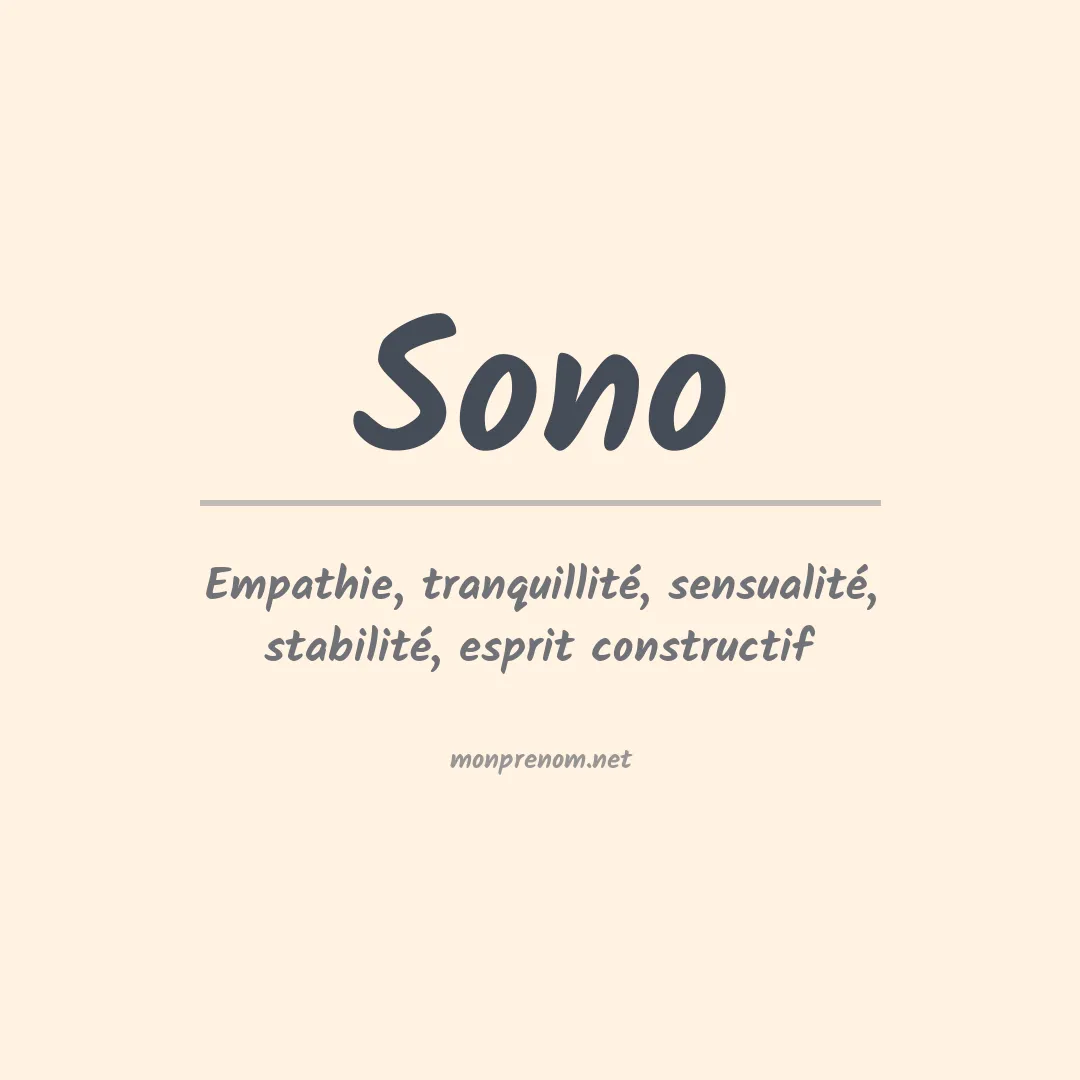 Signification du prénom Sono