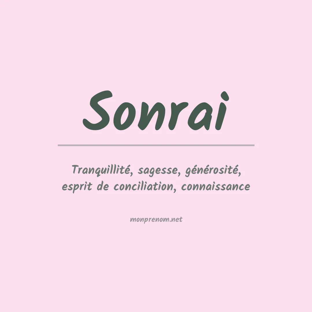 Signification du prénom Sonrai