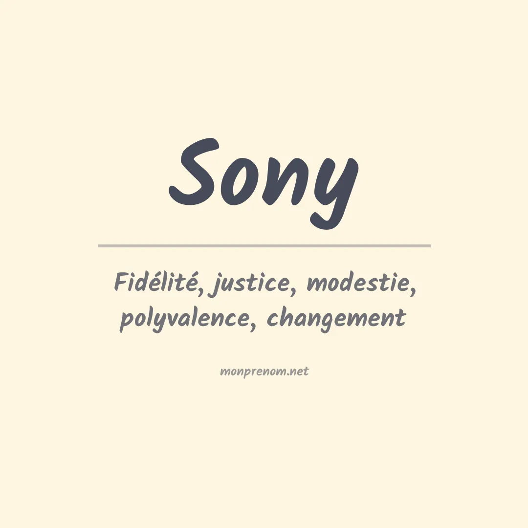 Prénom Sony