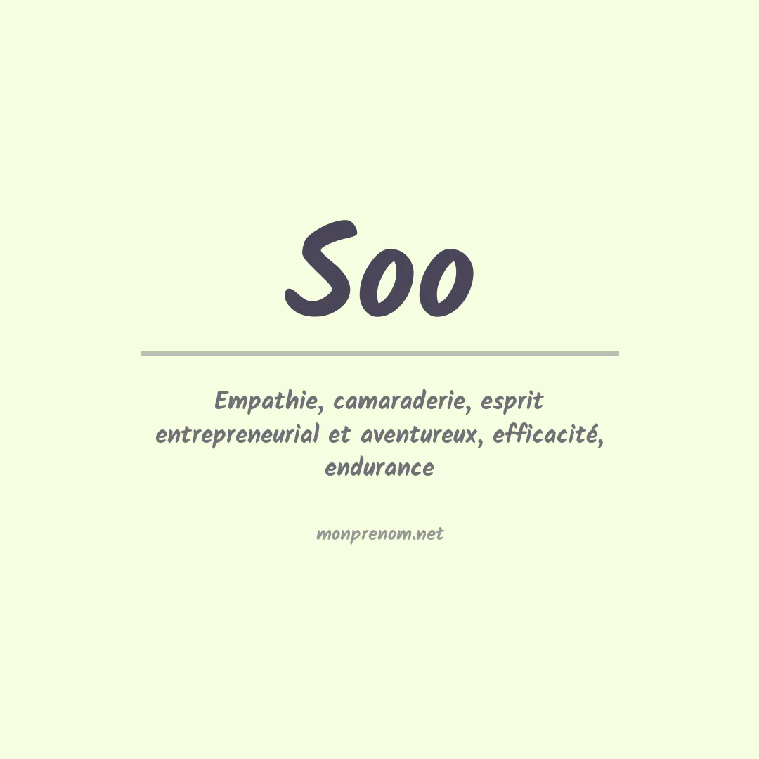 Prénom Soo