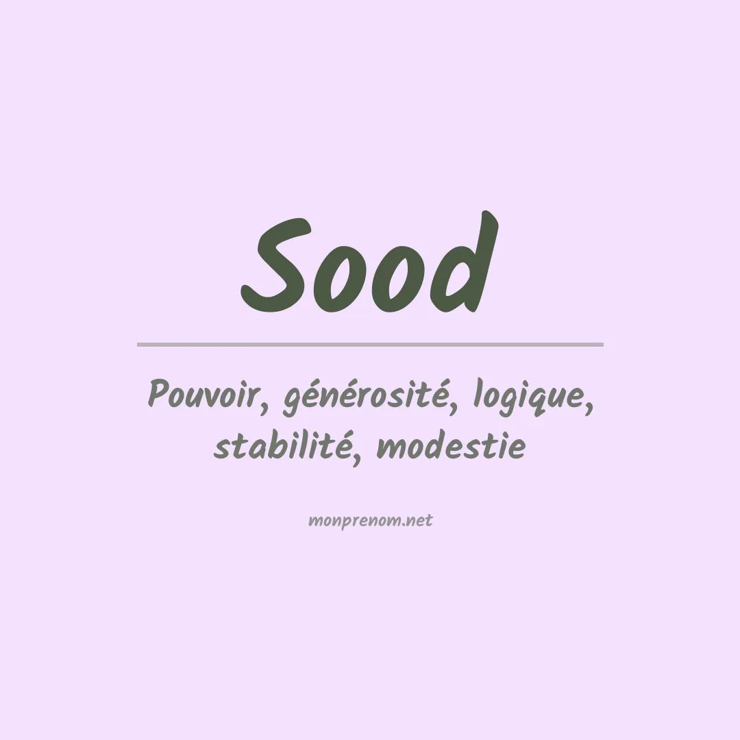 Prénom Sood