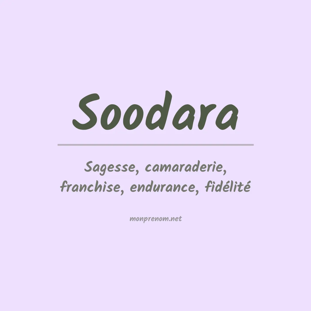 Signification du prénom Soodara