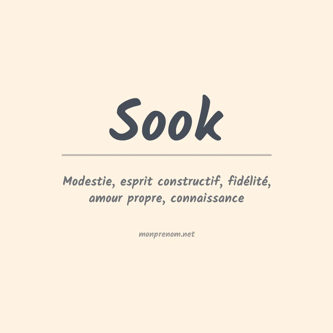 Signification du prénom Sook