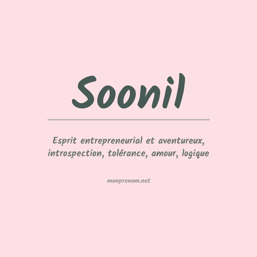 Signification du prénom Soonil