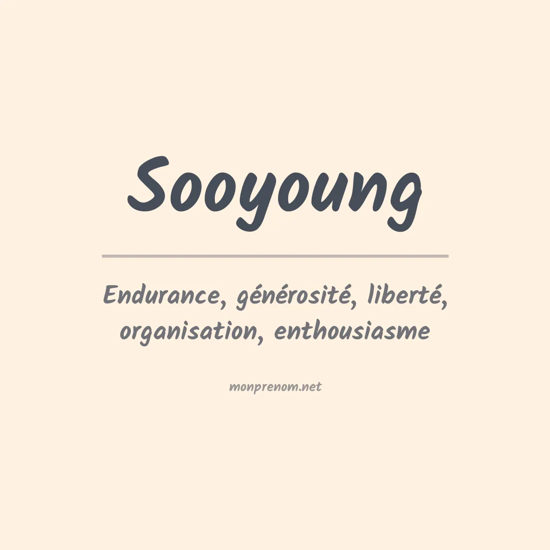 Signification du prénom Sooyoung