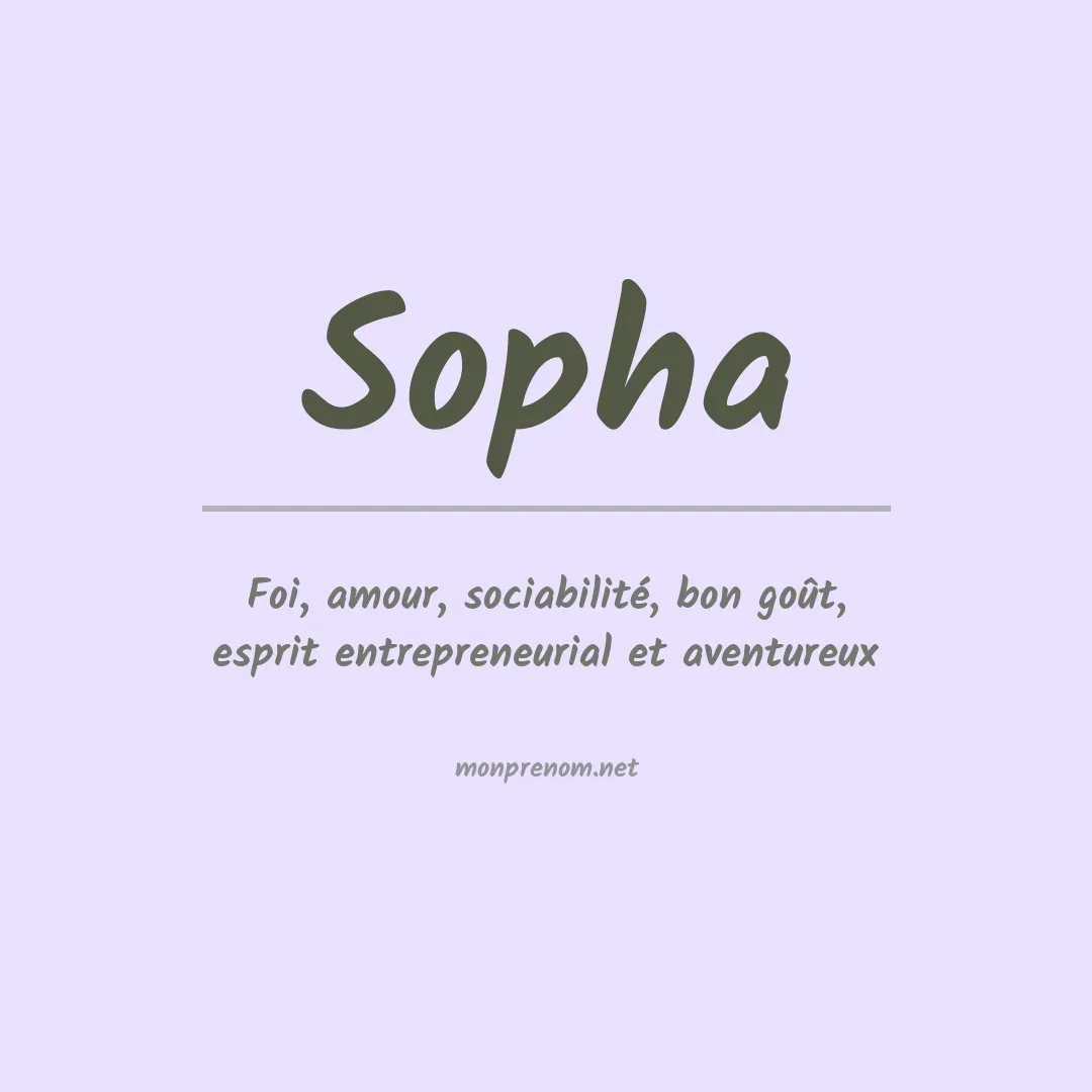 Prénom Sopha