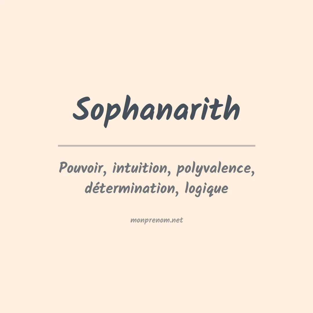 Prénom Sophanarith