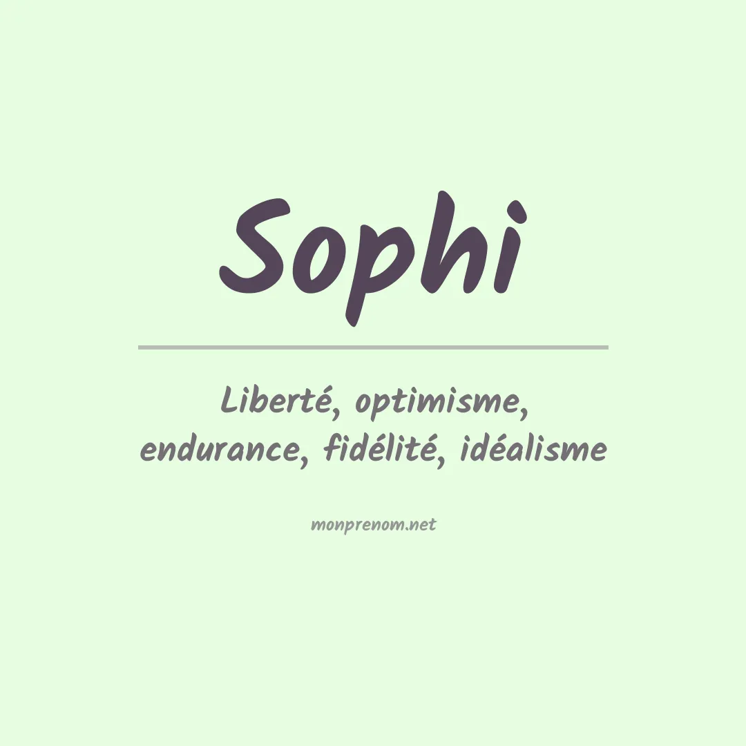 Signification du prénom Sophi