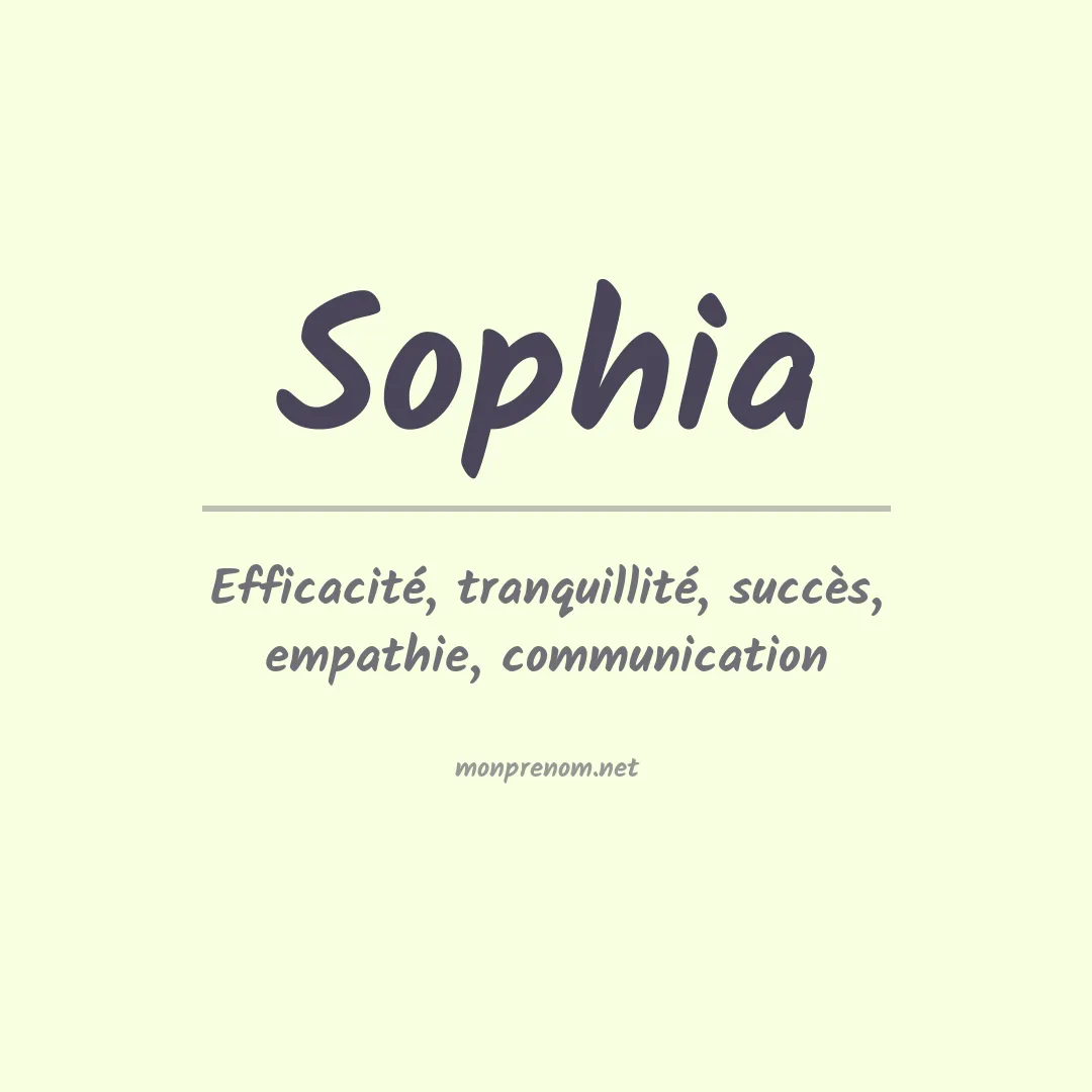 Prénom Sophia