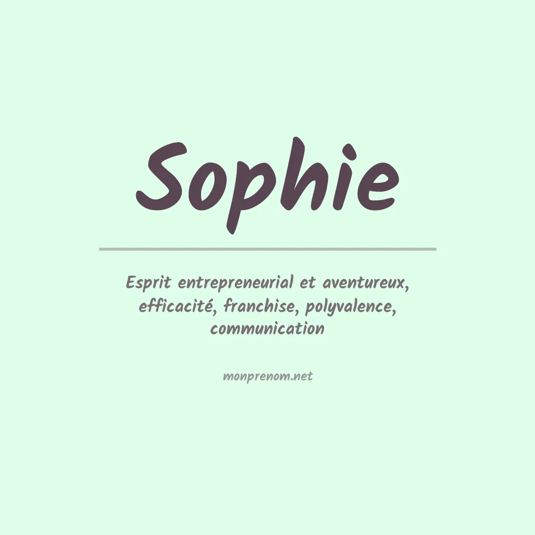 Prénom Sophie
