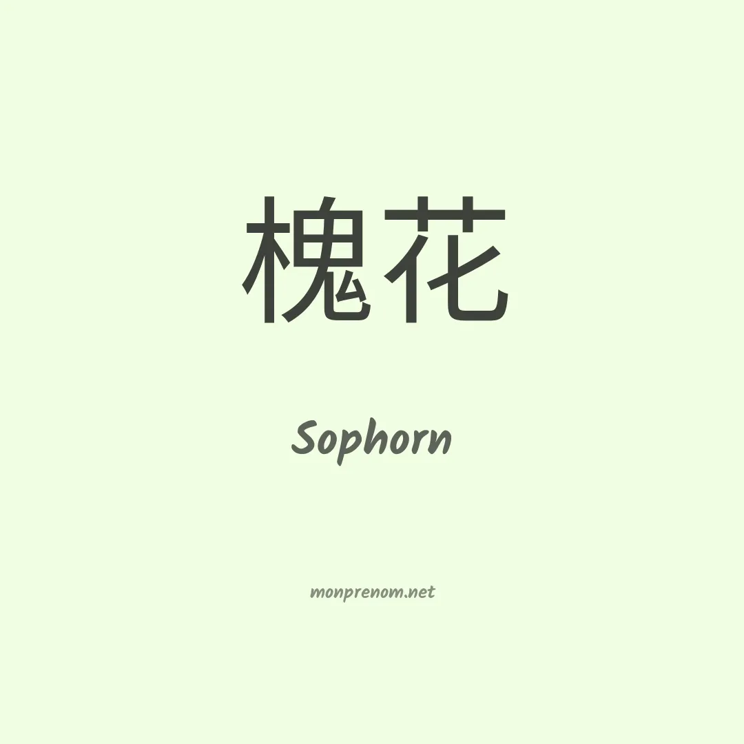 Sophorn en chinois