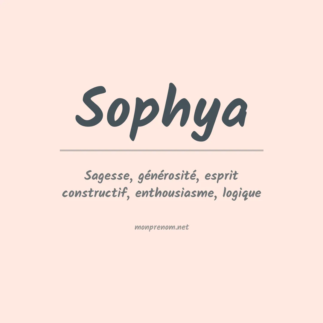 Prénom Sophya